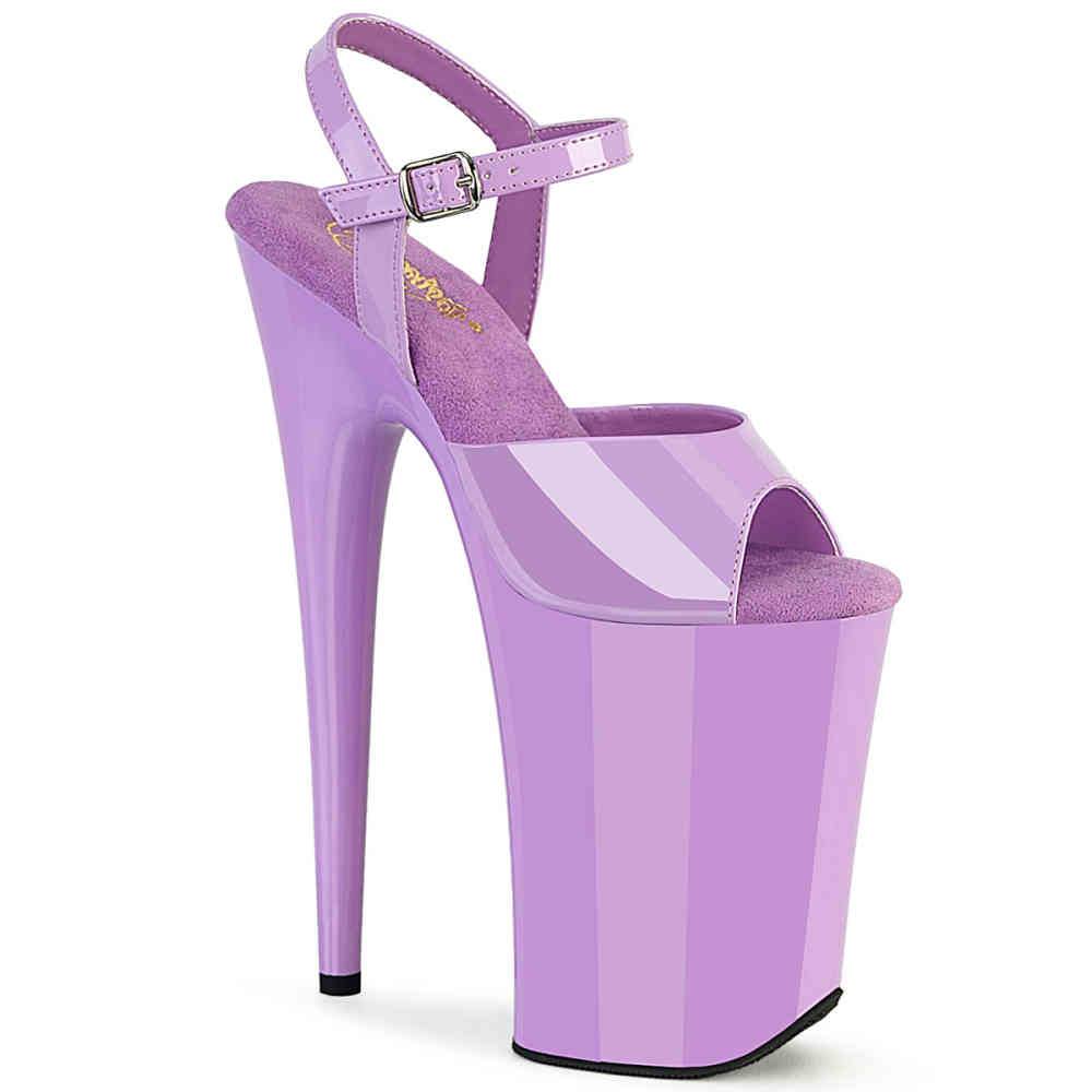 Pleaser - INFINITY909 Sandale à bride à la cheville, Pole dance chaussures - Violet/Violet Product image